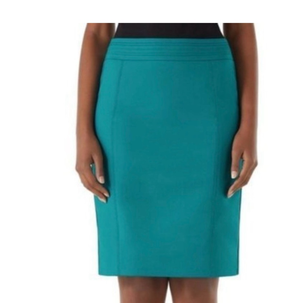 White House Black Market Teal Pencil Skirt